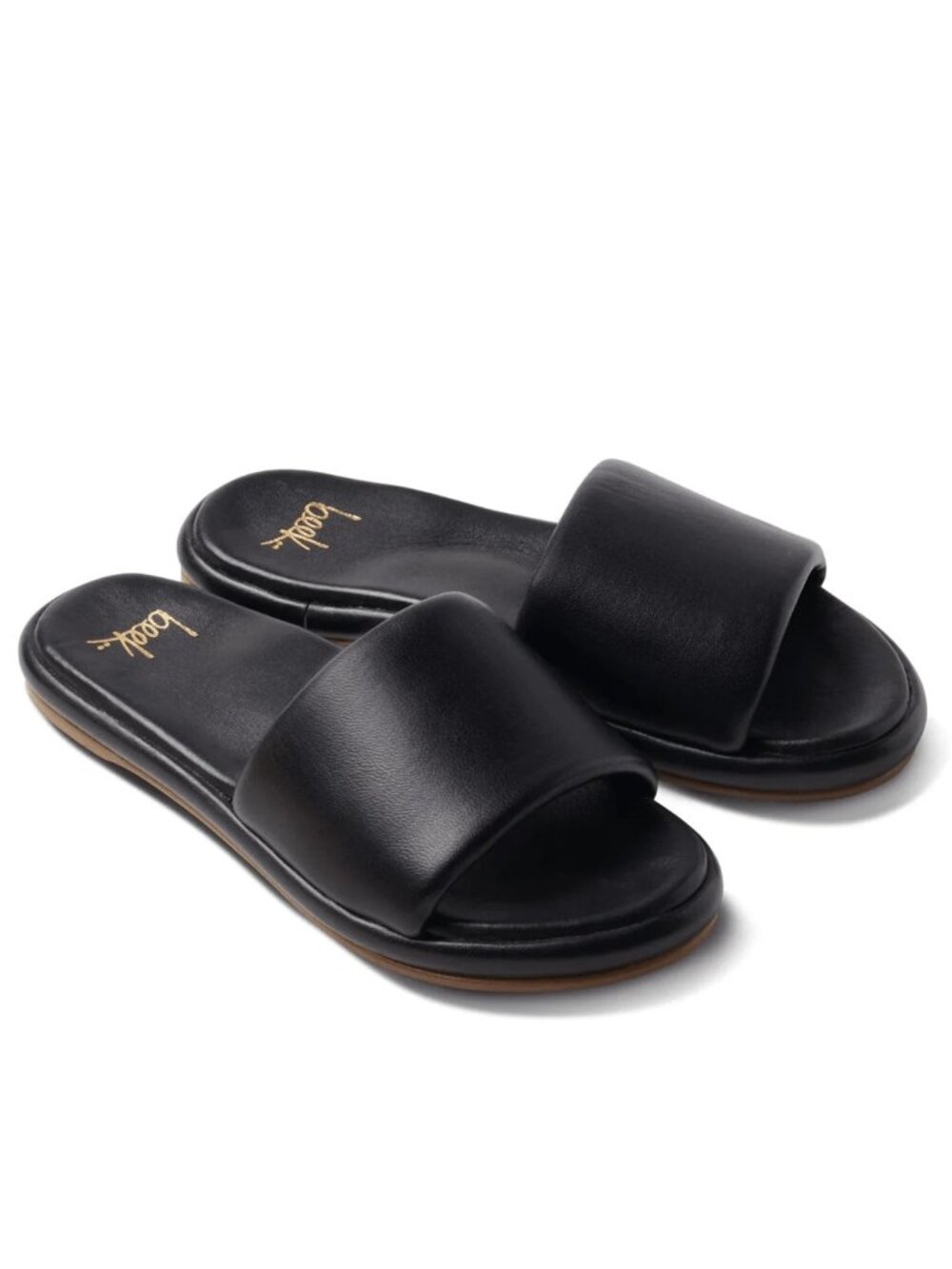 $290 BEEK Puffbird Slide Sandal Mule shoes comfort black Leather 10 (DD5)